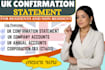 file UK confirmation statement cs01, update company details