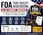 do fda food facility registration and provide US agent service