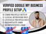 setup google my business, optimize gmb, reinstate gmb, gmb profile verification