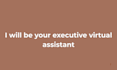 be executive virtual assistant