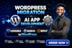 migrate loveable base44 replit to wordpress develop ai apps development