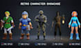 create low poly character rigging animation retro ps n64 psx y2k psk 3d model