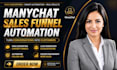 build manychat sales funnel automation for lead conversion