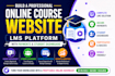 build online course website lms platform elearning website student dashboard