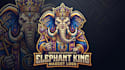 create unique elephant logo with crown and mascot style
