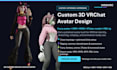 create custom 3d vrchat avatar 3d furry avatar vrm mmd 3d vtuber model and rig
