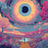 create a unique psychedelic surrealistic illustration for album cover