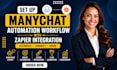 set up manychat automation with zapier integration