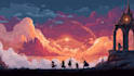 create steam capsule art in pixel art style
