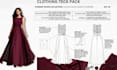 draft fashion apparel tech pack, clothing tech pack, technical flat sketch