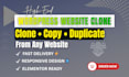 clone website, copy or duplicate wordpress website design