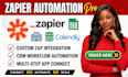 zapier automation workflows with CRM, email and app integration