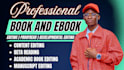 proofread, copy line edit, developmental edit your book, manuscript, novel
