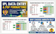 do perfect data entry and PDF formatting