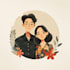 draw couple portrait illustration