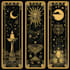 illustrate custom tarot cards in line art style