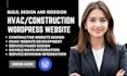 design contractor website, construction website roofing, plumbing, hvac website