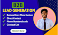 provide targeted b2b leads with direct phone numbers