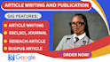 write and publish article on google scholar and scopus  journal