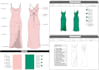 create dress tech pack with technical flat sketch for production