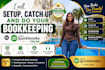 setup, catch up and do your bookkeeping in quickbooks online