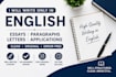 write essays, paragraphs, letters and applications