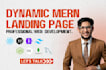 build a dynamic responsive landing page using the mern stack