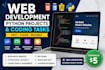 do web development, python small projects, and coding tasks