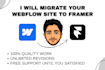 migrate your webflow website to framer with pixel perfect design