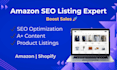 do amazon product listing SEO and shopify product listing