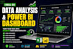do excel data analysis and create power bi dashbord