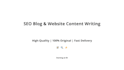 seo blog writing  website content