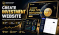 develop investment website with admin panel and dashboard