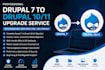 upgrade drupal 7 to 10 website to drupal 11 SEO safe and data protection