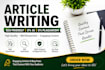 write articles and blogs