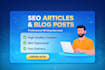 write SEO optimized articles and blog posts in urdu