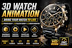 create 3d wristwatch animation 3d watch model 3d product 3d watch animation