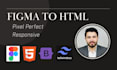convert figma, PSD, xd to responsive HTML tailwind CSS website