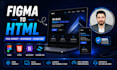 convert figma, PSD, xd to responsive HTML tailwind CSS website