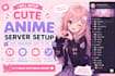 create a cute aesthetic anime or gaming discord server within 12 hours