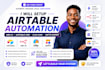 setup airtable automation, n8n ai, airtable database crm, clay com, softr expert