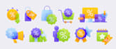design custom UI icons, buttons and web elements in vector
