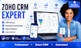 setup zoho CRM, automate workflows and sales pipeline
