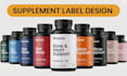 design supplement label, cbd label and product packaging design