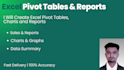 create excel pivot tables, charts, and dashboards