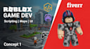 create a professional roblox game with scripting, map design, lua developer