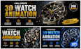 make realistic 3d watch design, 3d wrist watch, 3d watch animation and 3d render