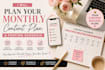 plan your monthly content calendar and posting schedule