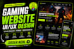do gaming website design in figma