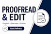 proofread english german and polish texts fast